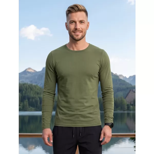  Pánske tričko s dlhým rukávom ALTISPORT NoPrint NP/ALM911 KHAKI 