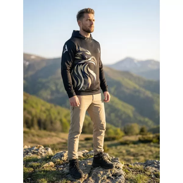  Pánska funkčná mikina premium ALTISPORT VOJ/ALM029MI01 ČIERNOHNEDA 