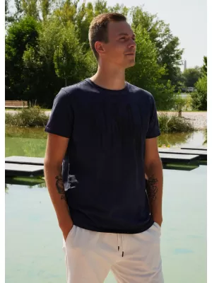Pánske tričko ALTISPORT CARLSON TMAVO modrá