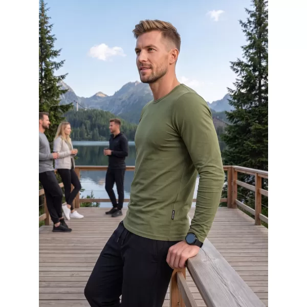  Pánske tričko s dlhým rukávom ALTISPORT NoPrint NP/ALM911 KHAKI 