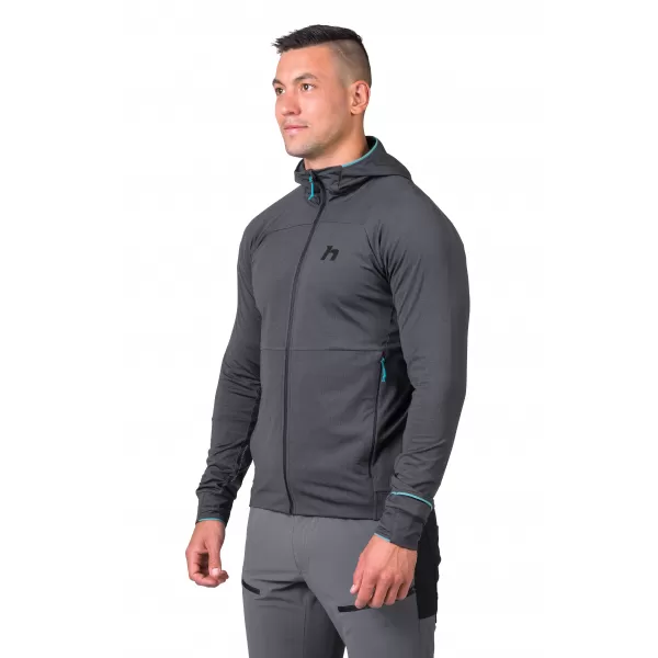  Pánska mikina HANNAH ETHAN HOODY ANTHRACITE MEL 