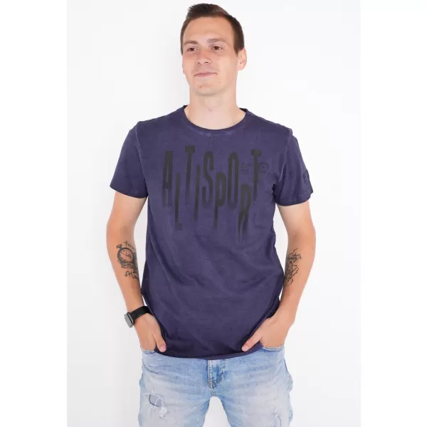  Pánske tričko ALTISPORT CARLSON TMAVO modrá 