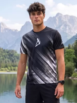 Pánske funkčné tričko premium ALTISPORT VOJ/ALM028TR01 ČIERNOBIELA