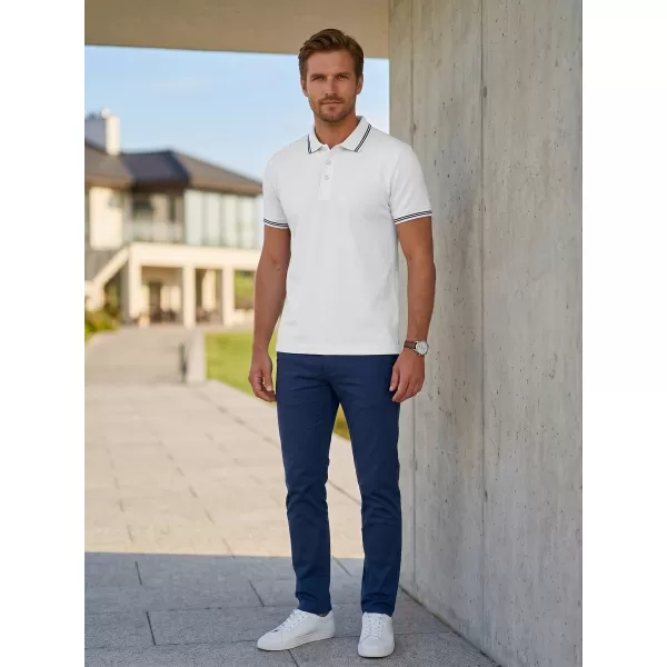  Pánske tričko s golierom ALTISPORT NoPrint NP/ALM912 biela 