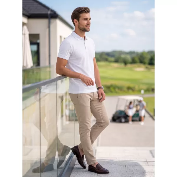  Pánske tričko s golierom ALTISPORT NoPrint NP/ALM302 biela 