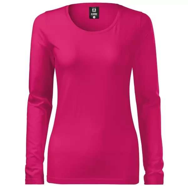  Dámske tričko s dlhým rukávom ALTISPORT NoPrint NP/ALW931 MALINOVÁ 
