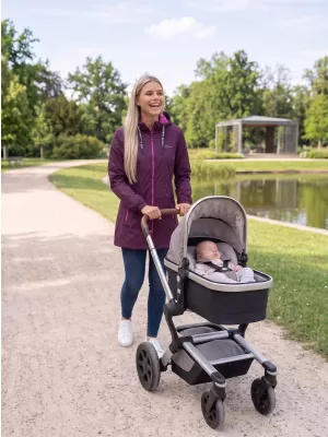 Dámska bunda ALTISPORT CHELSIE FIALOVÁ/RUŽOVÁ