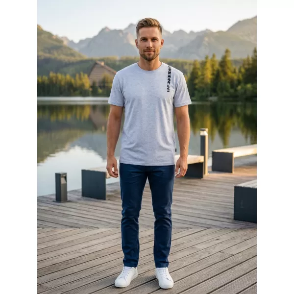  Pánske tričko SAM 73 FABIO MT 842 SVETLO šedá 