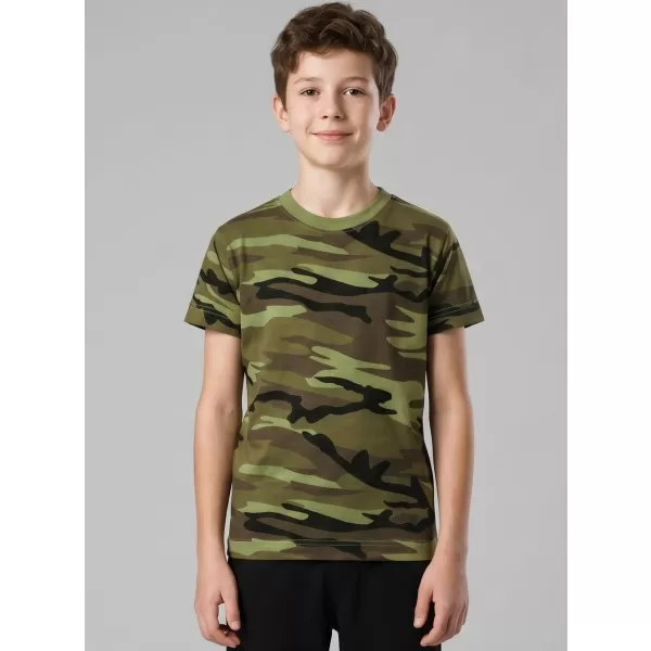  Detské tričko ALTISPORT NoPrint NP/ALK941 CAMOUFLAGE GREEN 