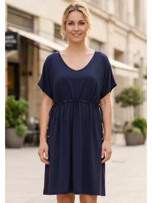 Dámske šaty SAM 73 LEANDRA WZ 856 TMAVO modrá