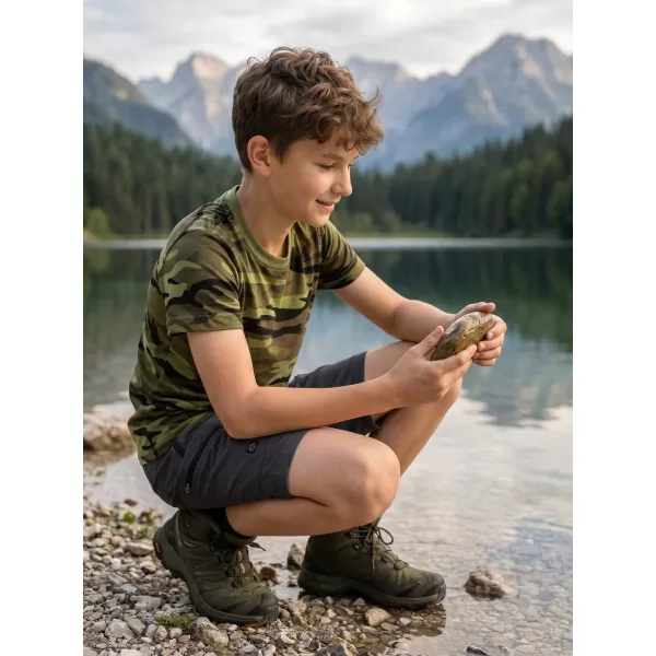  Detské tričko ALTISPORT NoPrint NP/ALK941 CAMOUFLAGE GREEN 