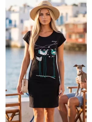 Dámske šaty ALTISPORT ALW043178 ČIERNOMODRÁ