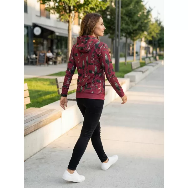  Dámska funkčná mikina premium ALTISPORT VOJ/ALW026MI01 VÍNOVÁ 
