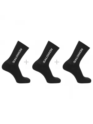 Ponožky SALOMON EVERYDAY CREW 3-PACK LC2086100 ČIERNA/ČIERNA/ČIERNA