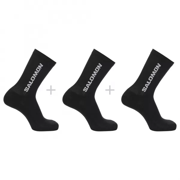  Ponožky SALOMON EVERYDAY CREW 3-PACK LC2086100 ČIERNA/ČIERNA/ČIERNA 