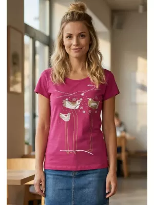 Dámské triko ALTISPORT CARRYOVER ALW043122 FUCHSIA RED