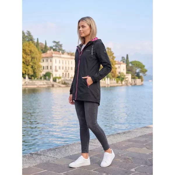  Dámska bunda ALTISPORT CHELSIE ČIERNA/RUŽOVÁ 