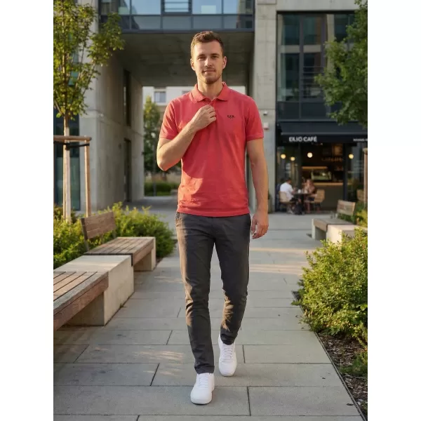  Pánske tričko KIXMI SPENCER ČERVENÁ/MODRÁ 