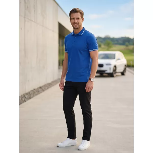  Pánske tričko s golierom ALTISPORT NoPrint NP/ALM912 KRÁĽOVSKÁ modrá 