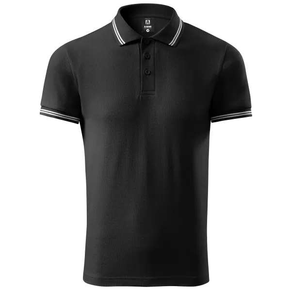 Pánske tričko s golierom ALTISPORT NoPrint NP/ALM912 čierna 