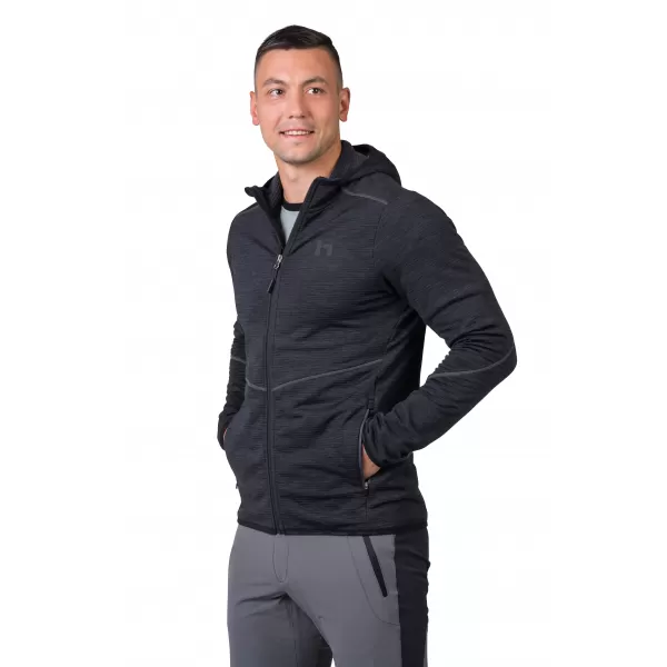  Pánska mikina HANNAH DAMAR HOODY ANTHRACITE MEL 