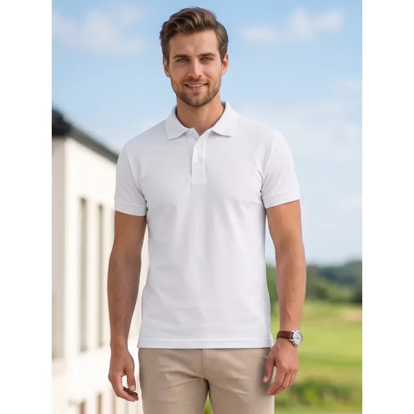  Pánske tričko s golierom ALTISPORT NoPrint NP/ALM302 biela 