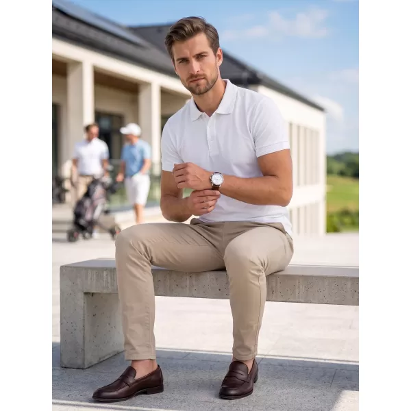 Pánske tričko s golierom ALTISPORT NoPrint NP/ALM302 biela 
