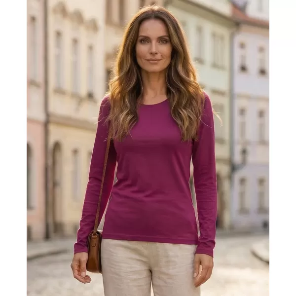  Dámske tričko s dlhým rukávom ALTISPORT NoPrint NP/ALW931 FUCHSIOVÁ 