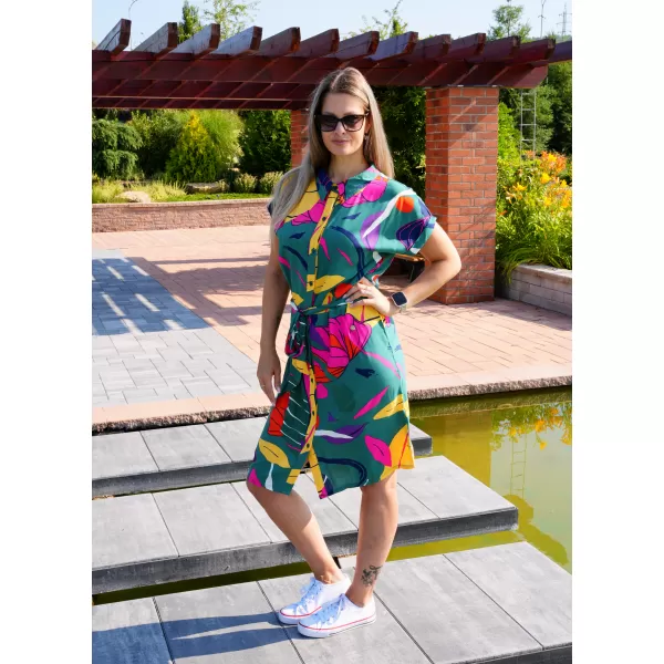  Dámske šaty KIXMI SHANON zelená 