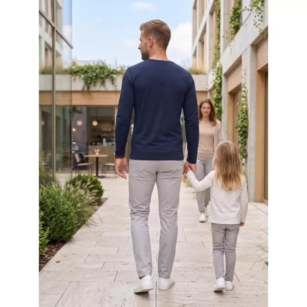  Pánske tričko s dlhým rukávom ALTISPORT NoPrint NP/ALM911 NÁMORNÁ modrá 