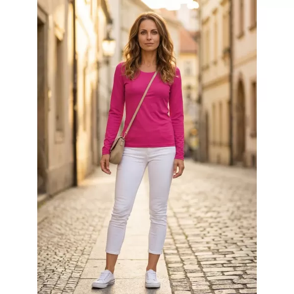  Dámske tričko s dlhým rukávom ALTISPORT NoPrint NP/ALW931 MALINOVÁ 