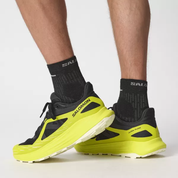  Pánske topánky SALOMON ULTRA FLOW L47462500 ČIERNA/SÍROVÁ PRUŽINA/TRANSPARENTNÁ ŽLTÁ 