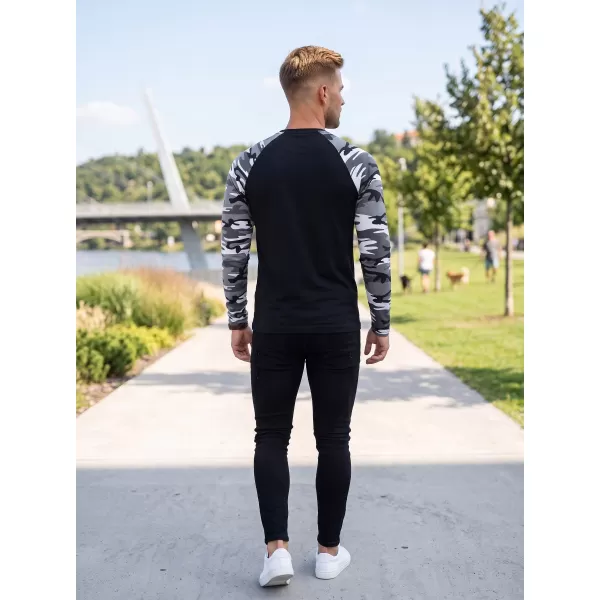 Pánske tričko s dlhým rukávom ALTISPORT NoPrint NP/ALM661 CAMOUFLAGE GRAY 