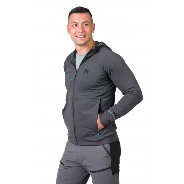  Pánska mikina HANNAH ETHAN HOODY ANTHRACITE MEL 