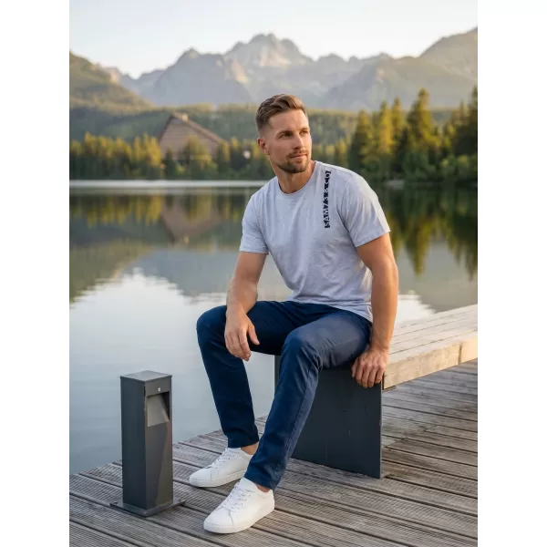  Pánske tričko SAM 73 FABIO MT 842 SVETLO šedá 