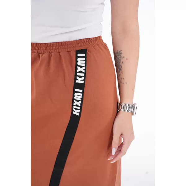  Dámska sukňa KIXMI SIBILA hnedá 