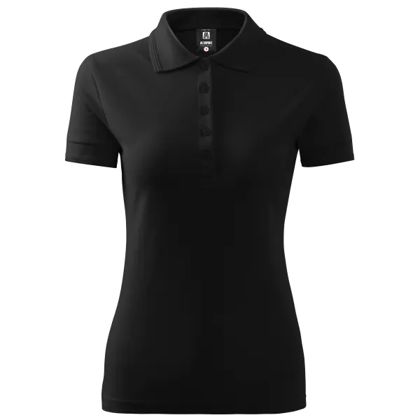  Dámske tričko s golierom ALTISPORT NoPrint NP/ALW012 čierna 