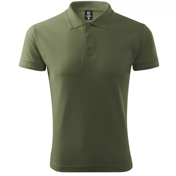  Pánske tričko s golierom ALTISPORT NoPrint NP/ALM302 KHAKI 