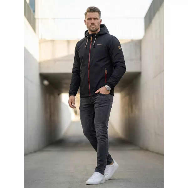  Pánska bunda ALTISPORT CARLEY ČIERNA/ČERVENÁ 