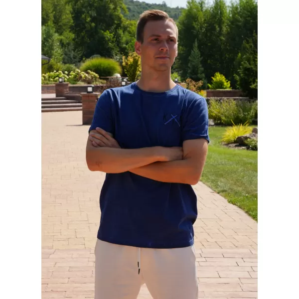  Pánske tričko KIXMI SOREN TMAVO modrá 