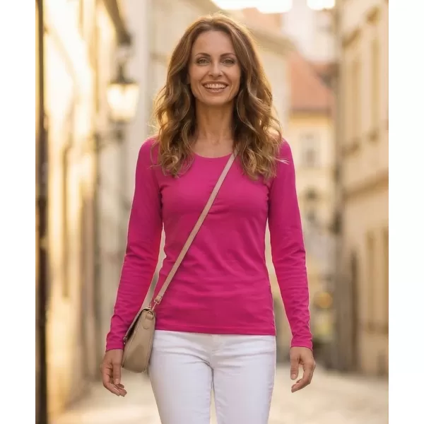  Dámske tričko s dlhým rukávom ALTISPORT NoPrint NP/ALW931 MALINOVÁ 