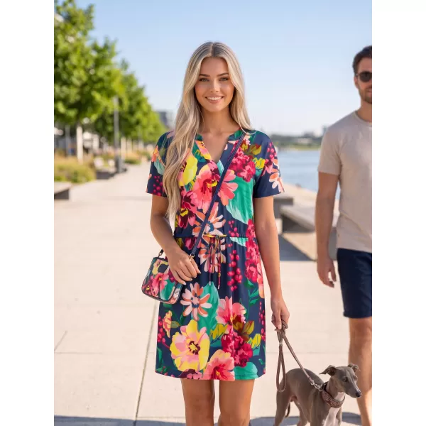  Dámske šaty ALTISPORT CANDIS TMAVO modrá 