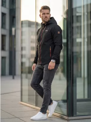 Pánska bunda ALTISPORT CARLEY ČIERNA/ČERVENÁ
