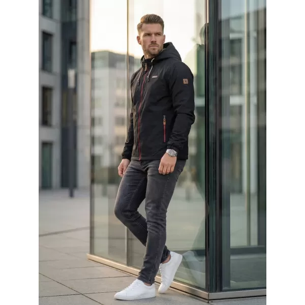  Pánska bunda ALTISPORT CARLEY ČIERNA/ČERVENÁ 