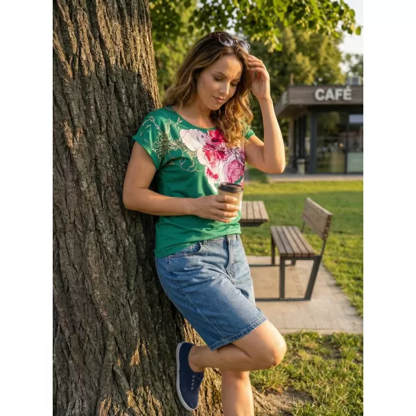  Dámske tričko KIXMI SAKURA Zelená 
