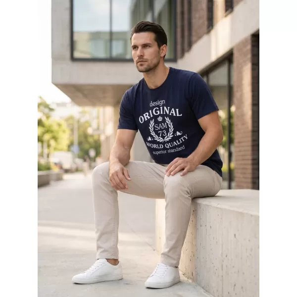  Pánske tričko SAM 73 MAVERICK MT 838 TMAVO modrá 