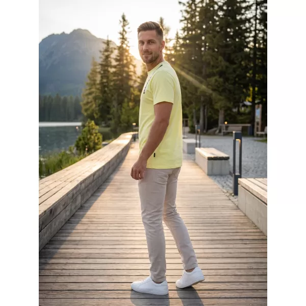  Pánske tričko SAM 73 FABIO MT 842 SVETLO žltá 