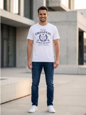 Pánske tričko SAM 73 MAVERICK MT 838 biela