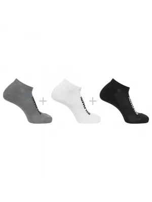 Ponožky SALOMON EVERYDAY LOW 3-PACK LC2087100 ČIERNA/BIELA/MEDOVO ŠEDÁ MELANŽ