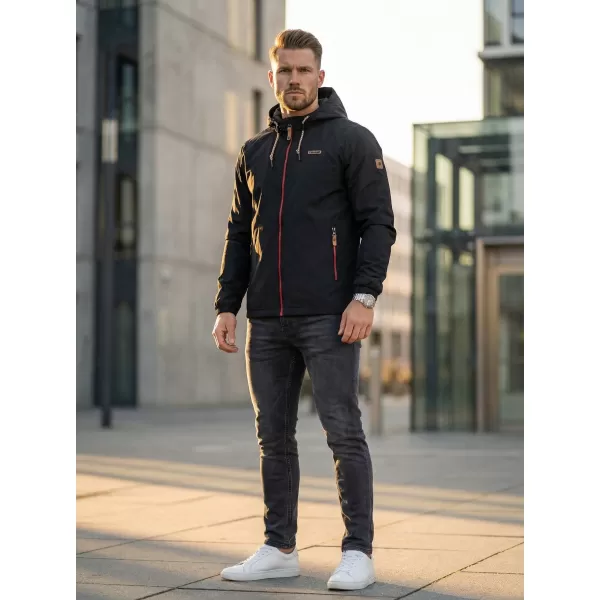  Pánska bunda ALTISPORT CARLEY ČIERNA/ČERVENÁ 